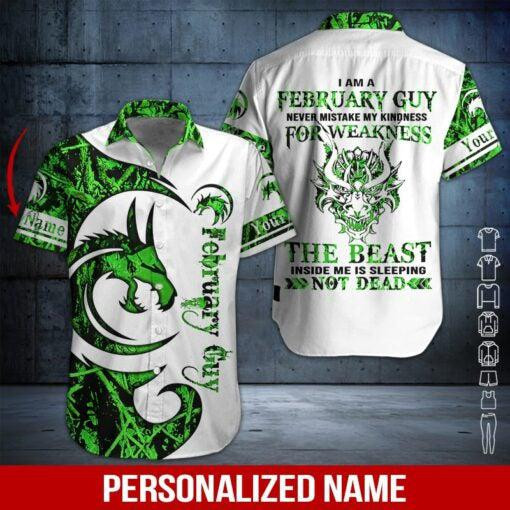 February Guy Personalized Hawaiian Shirt