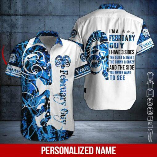 February Guy Personalized Hawaiian Shirt