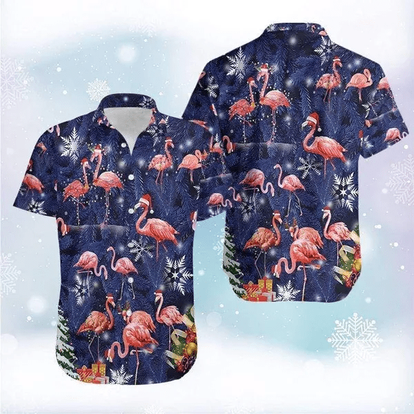 Felacia Flamingo On Christmas Hawaiian Shirt
