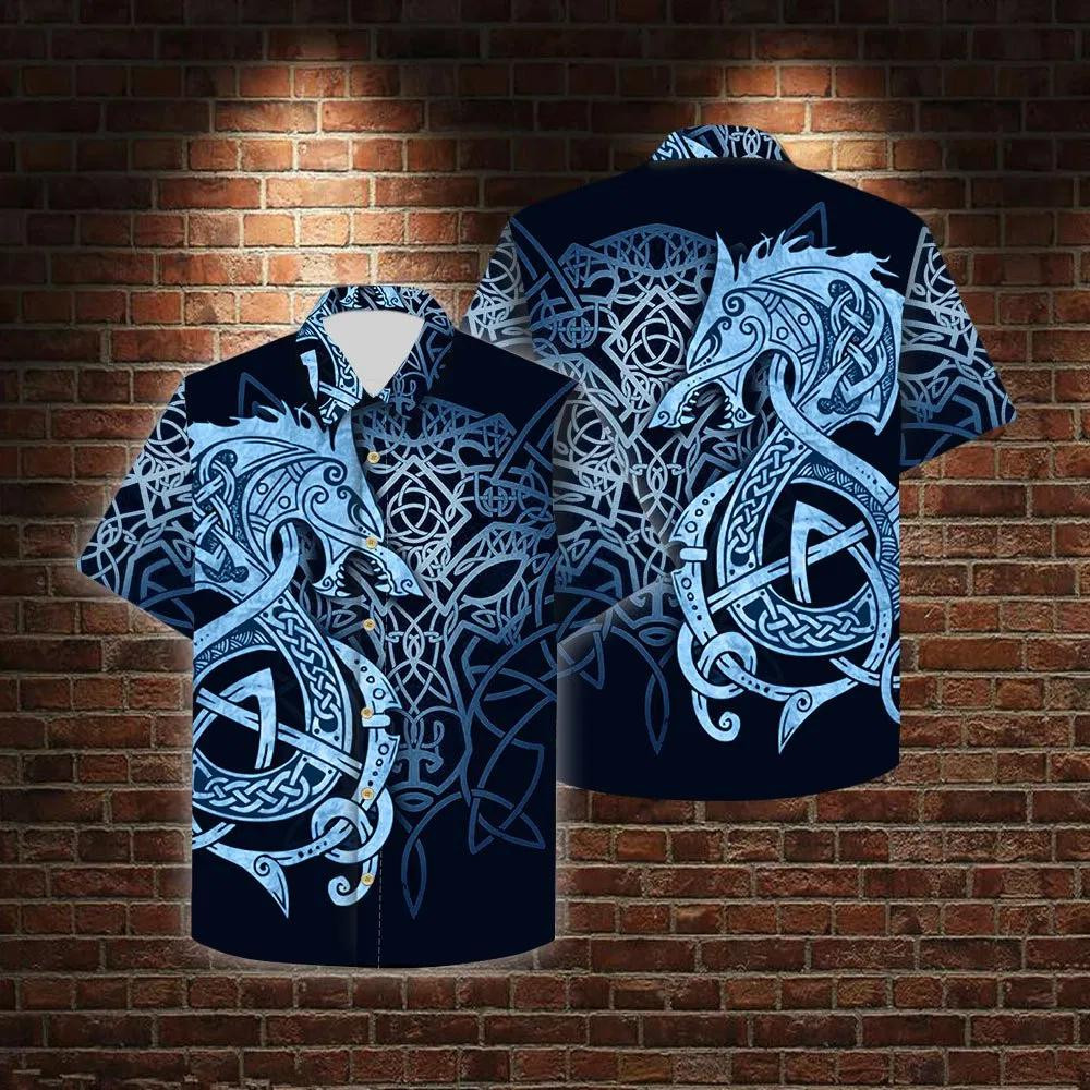 Fenrir Blue Hawaiian Shirt