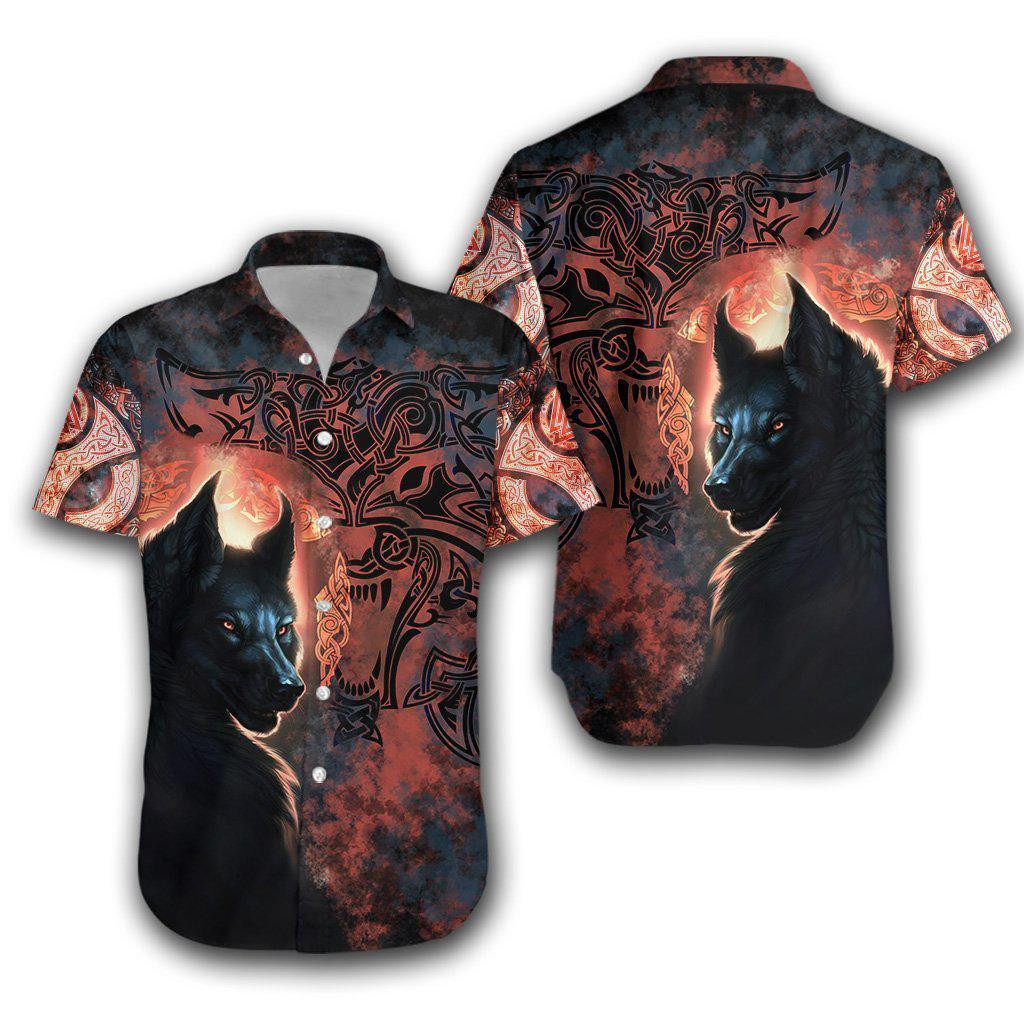 Fenrir Grunge Viking Hawaiian Shirt