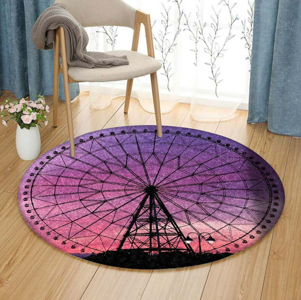 Ferris Wheel Round Rug Carpet Bedroom Livingroom Home Decor