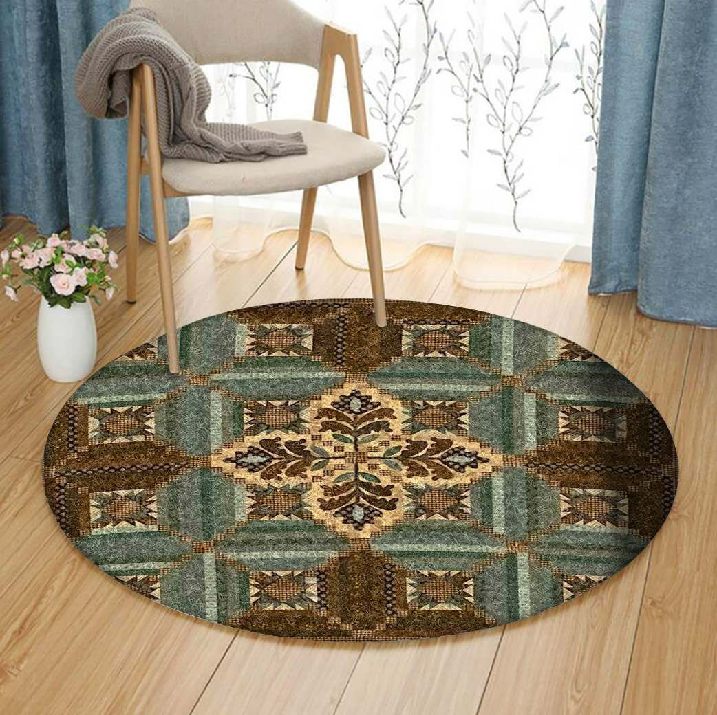 Fiddlesticks And Fancies Round Rug Carpet Bedroom Livingroom Home Decor