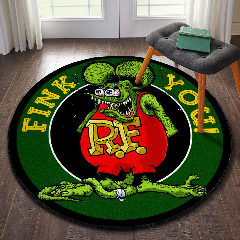 Fink You Hot Rod Round Rug Carpet Bedroom Livingroom Home Decor