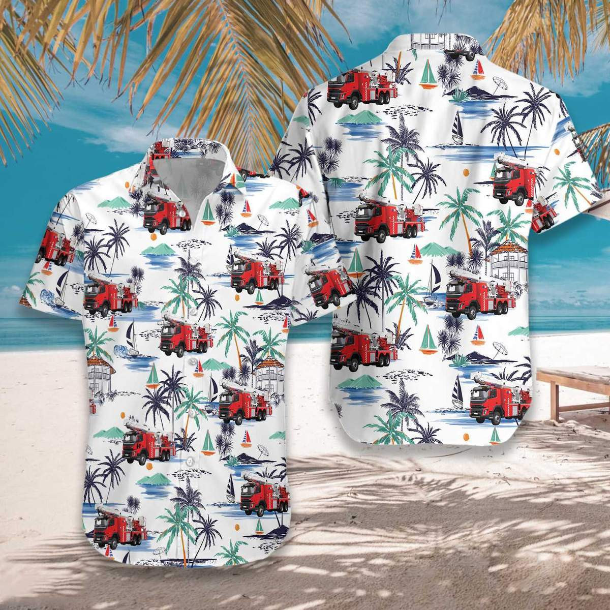 Fire Truck Friend Hawaiian Shirt