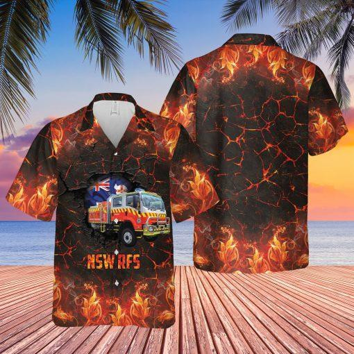 Fire Truck Hawaiian Shirt