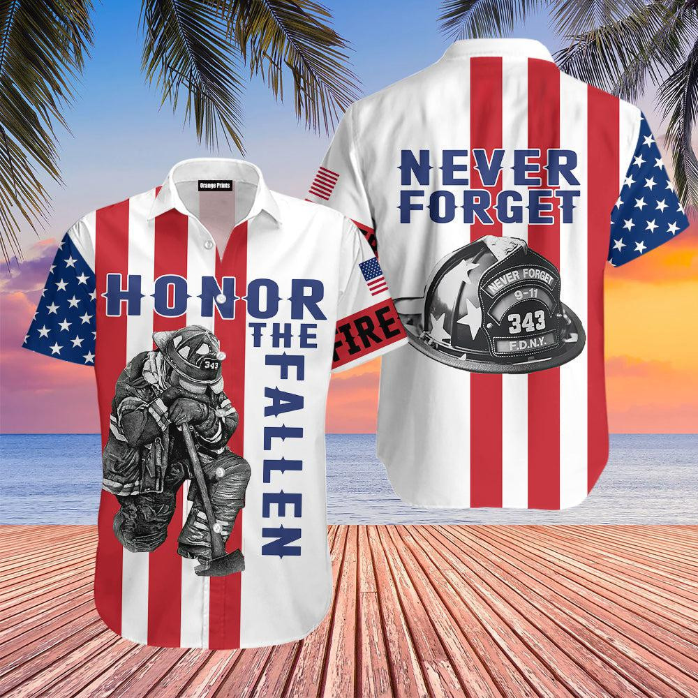Firefighter Apparels Never Forget Hawaiian Shirt