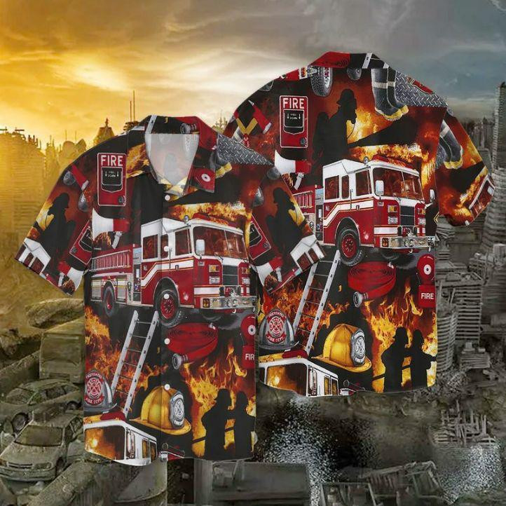 Firefighter Hero Hawaiian Shirt