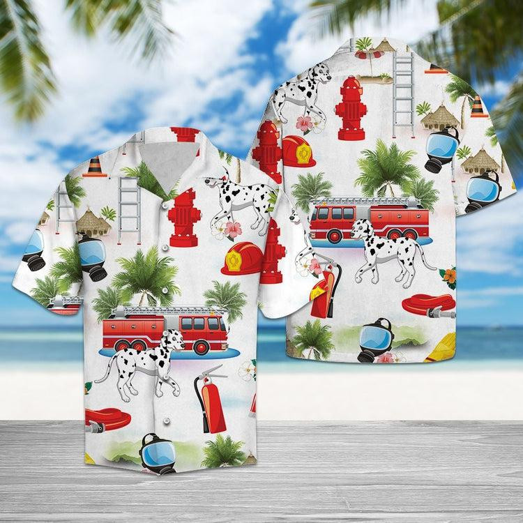 Firefighter on Vacation Hawaiian Shirt