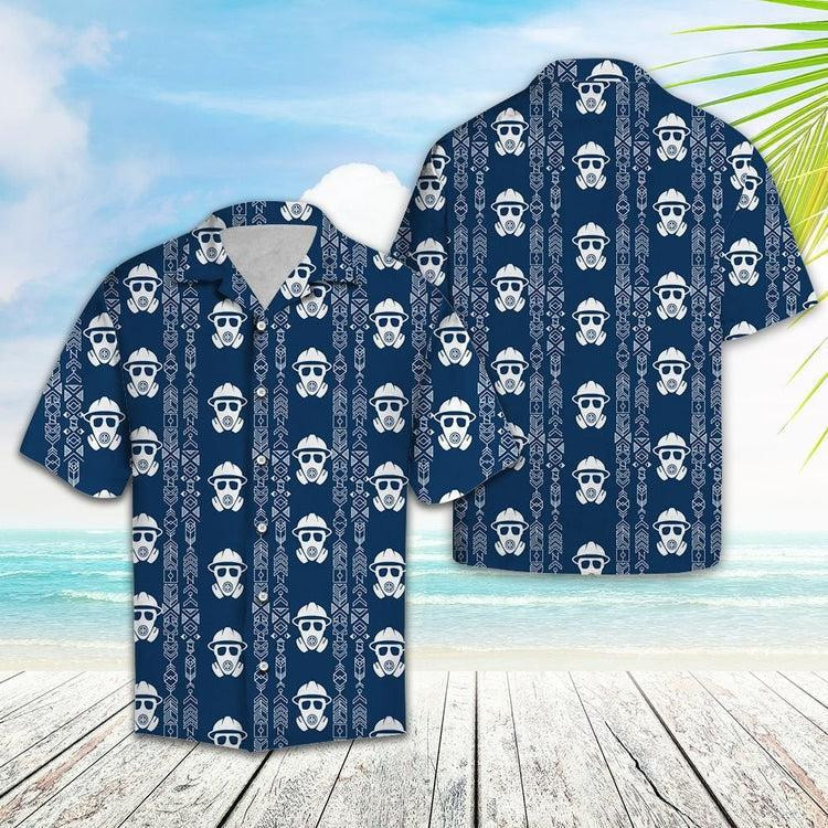 Firefighter Pattern Hawaiian Shirt