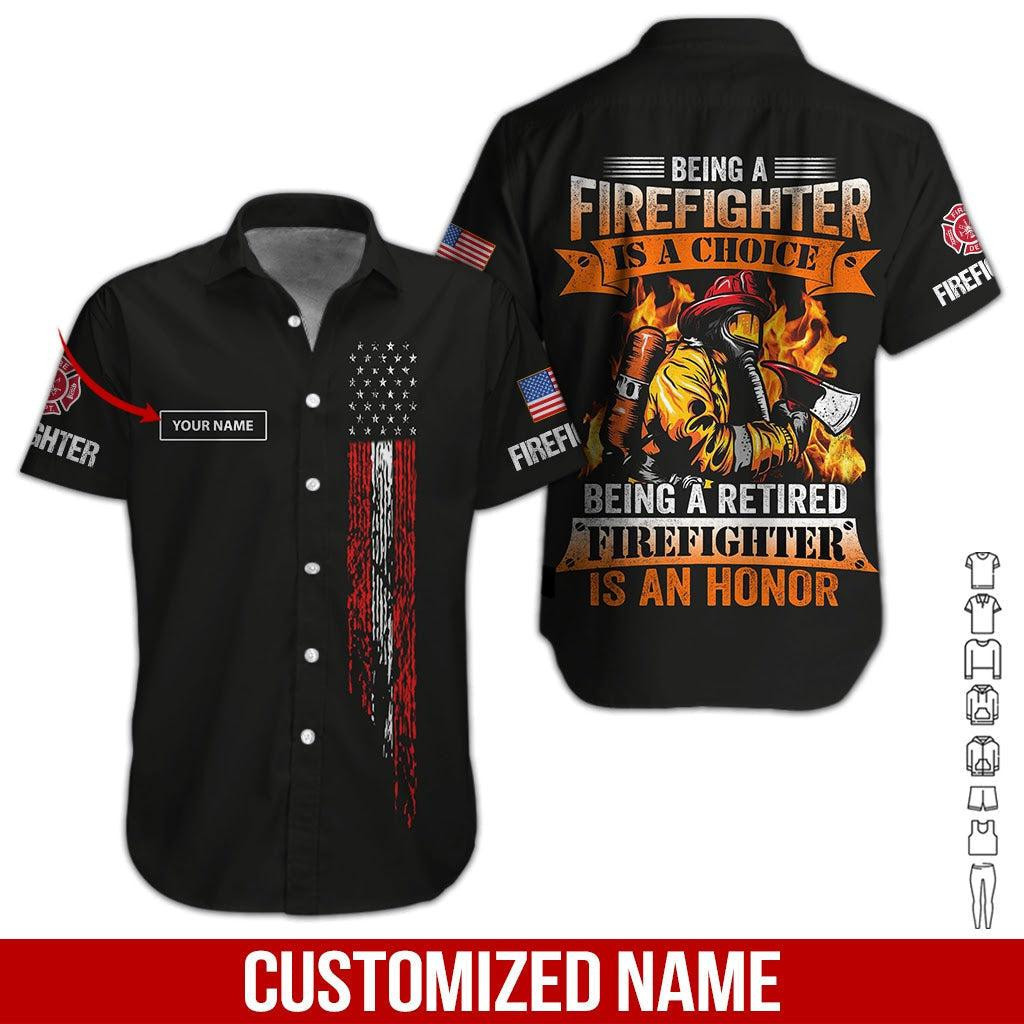 Firefighter Personalized Hawaiian Shirt