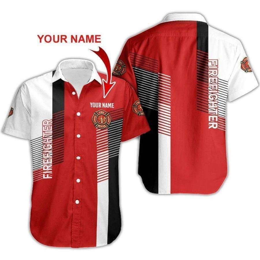 Firefighter Personalized Hawaiian Shirt