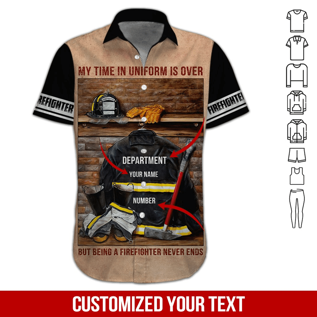Firefighter Personalized Hawaiian Shirt