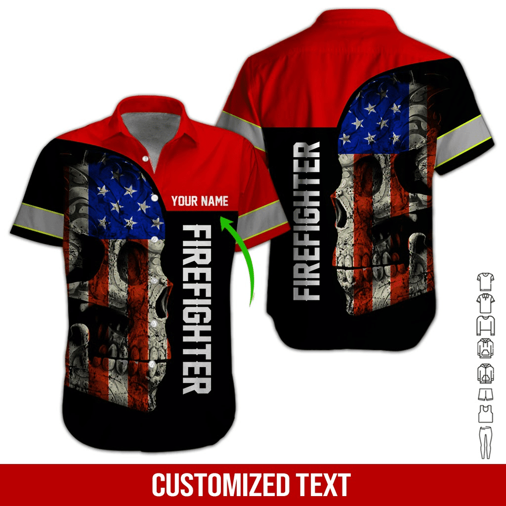 Firefighter Personalized Hawaiian Shirt