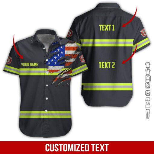 Firefighter Personalized Hawaiian Shirt