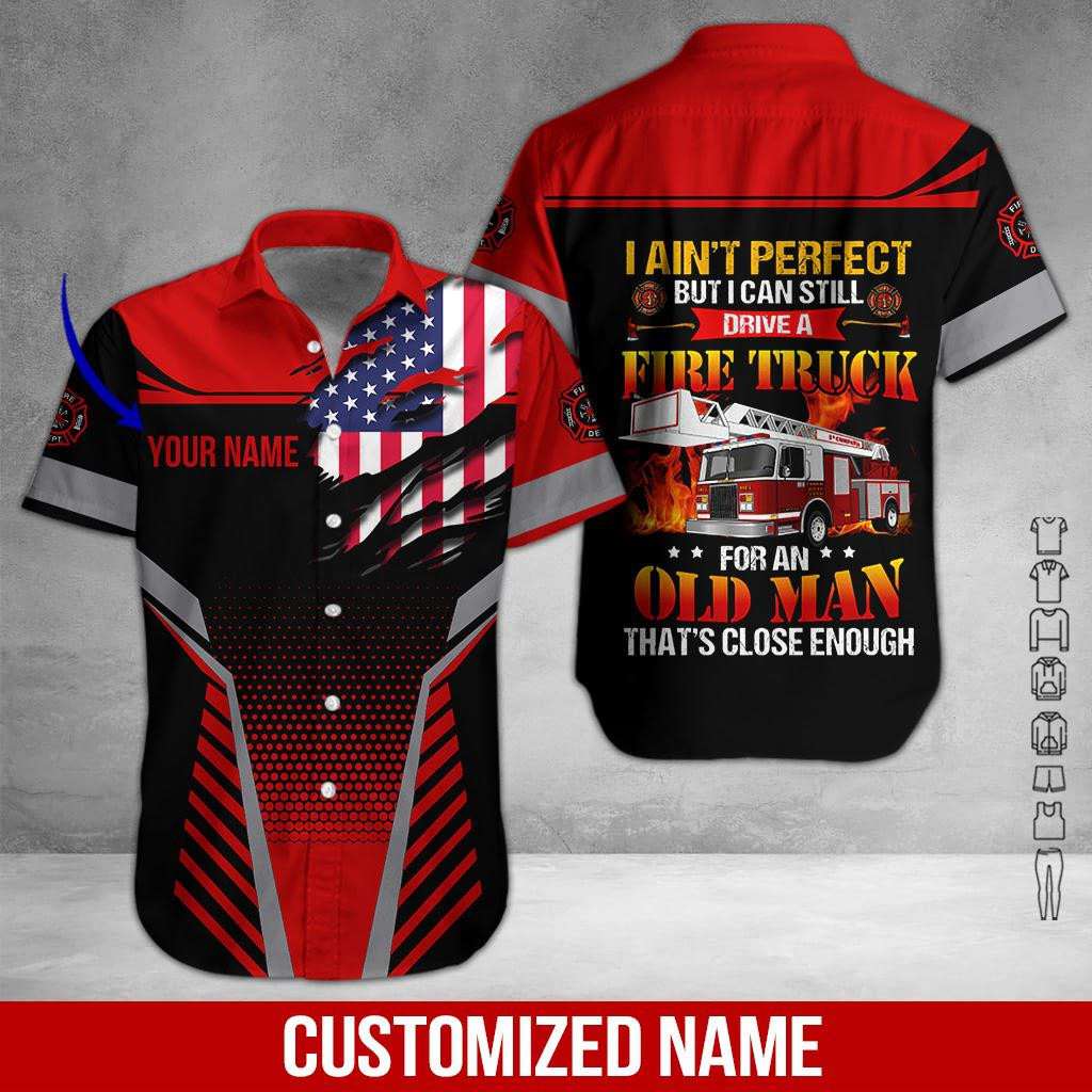 Firefighter Personalized Hawaiian Shirt