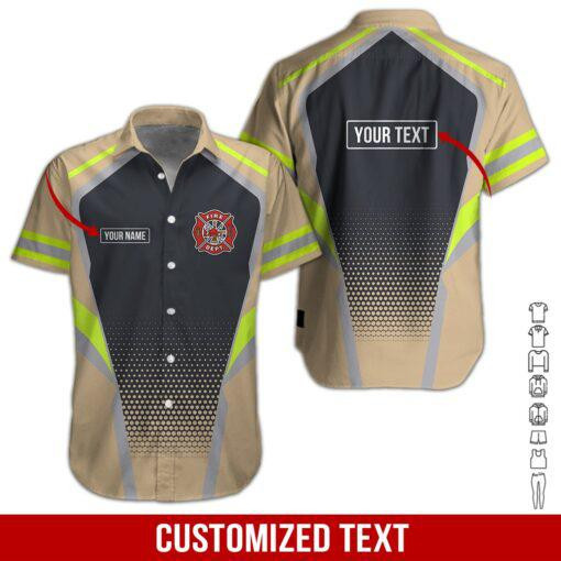 Firefighter Personalized Hawaiian Shirt