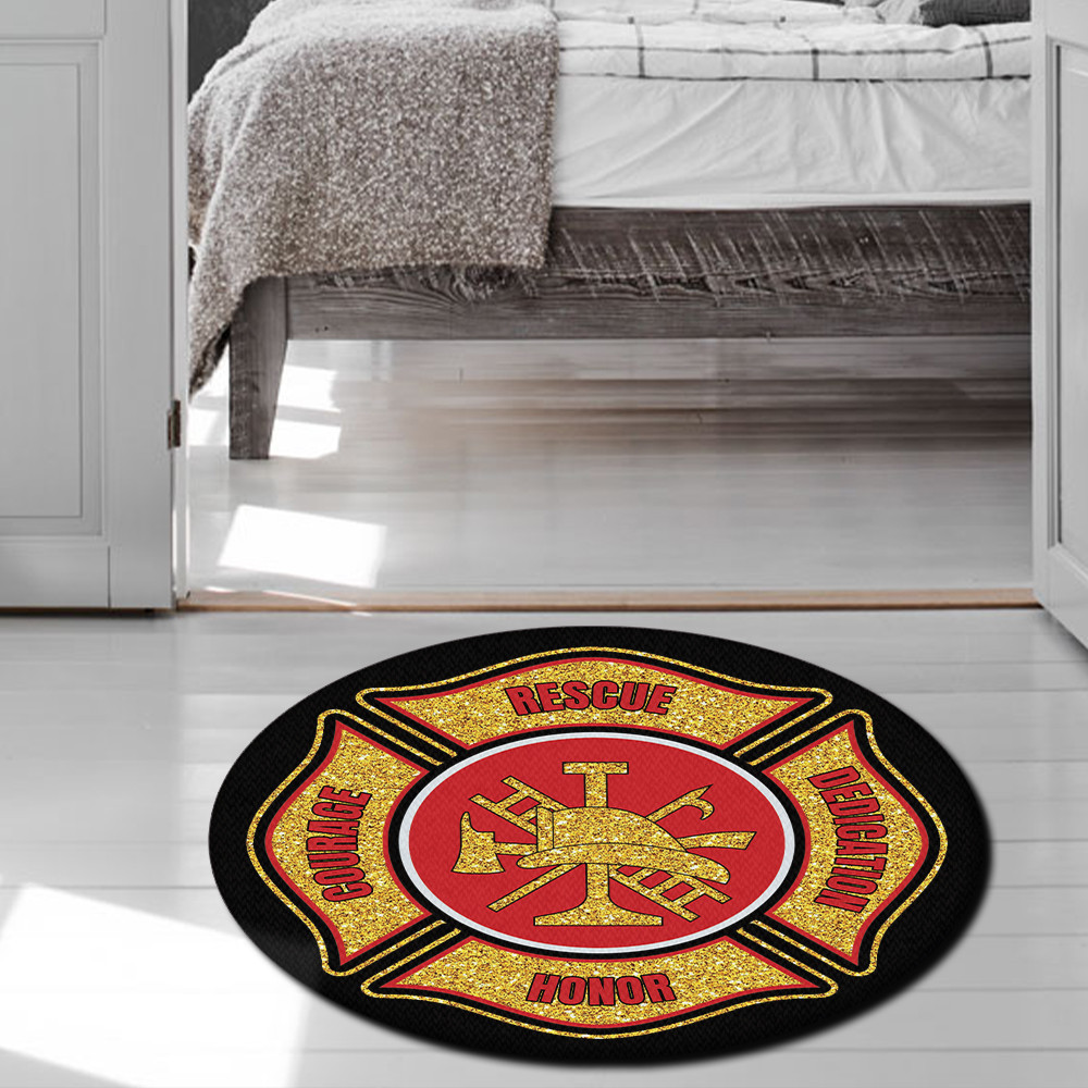 Firefighter Round Rug Carpet Bedroom Livingroom Home Decor