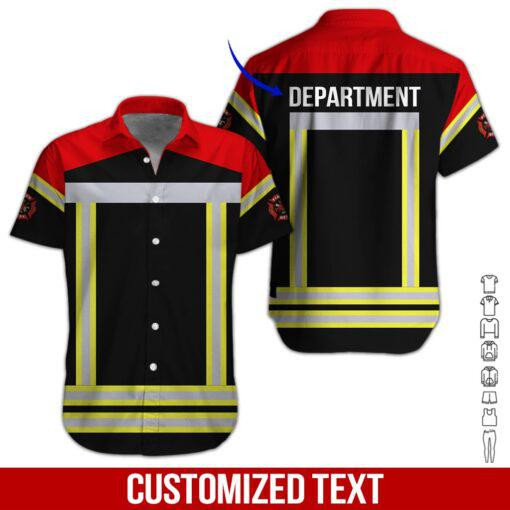 Firefighter Safety Vest Personalized Hawaiian Shirt