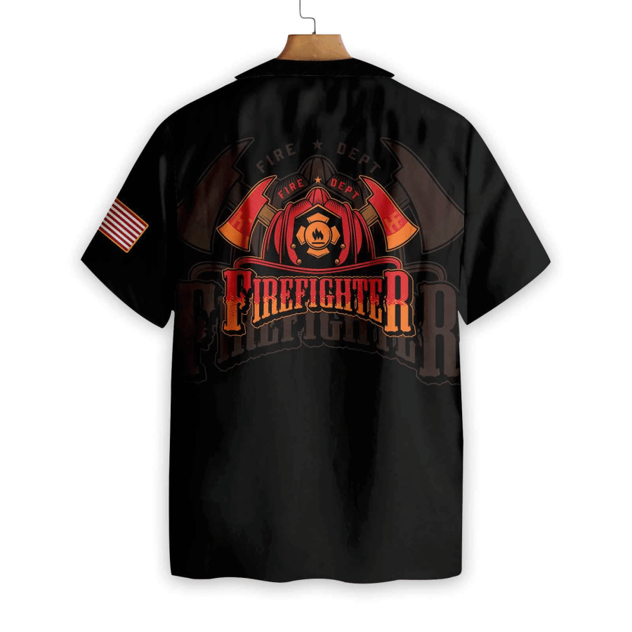 Firefighter Skull Flame Hawaiian Shirt