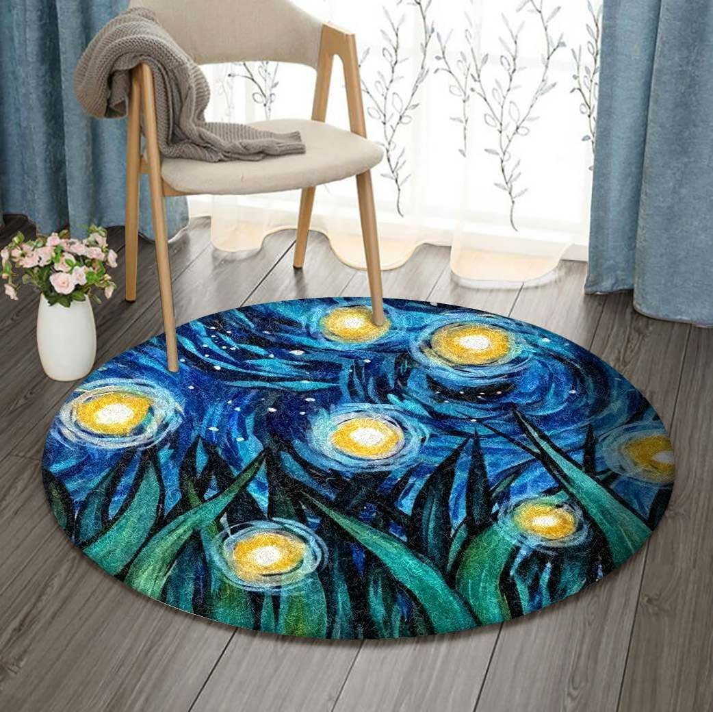 Firefly Round Rug Carpet Bedroom Livingroom Home Decor