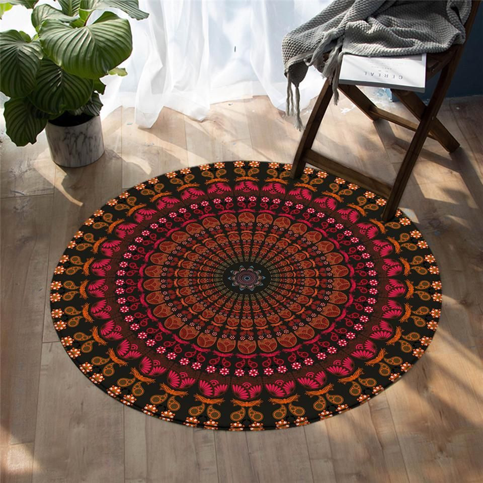 Firework Round Rug Carpet Bedroom Livingroom Home Decor
