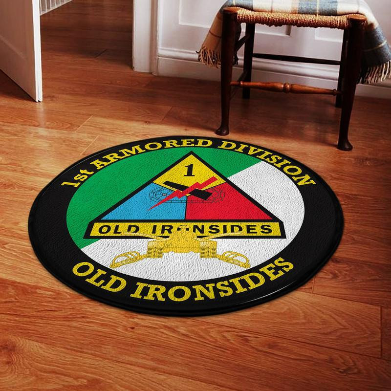 First Armored Division Living Room Round Rug Carpet Bedroom Livingroom Home Decor