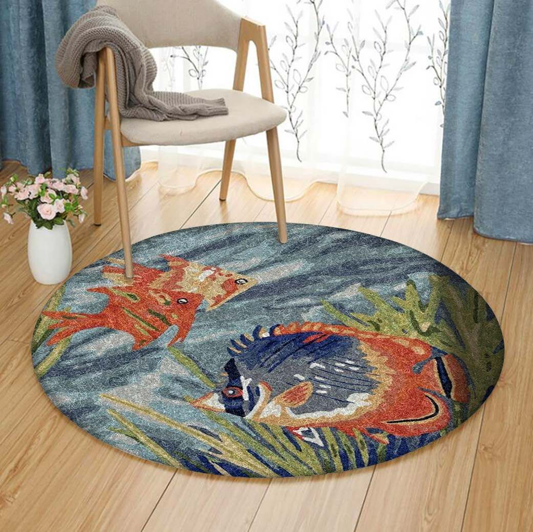 Fish Round Rug Carpet Bedroom Livingroom Home Decor