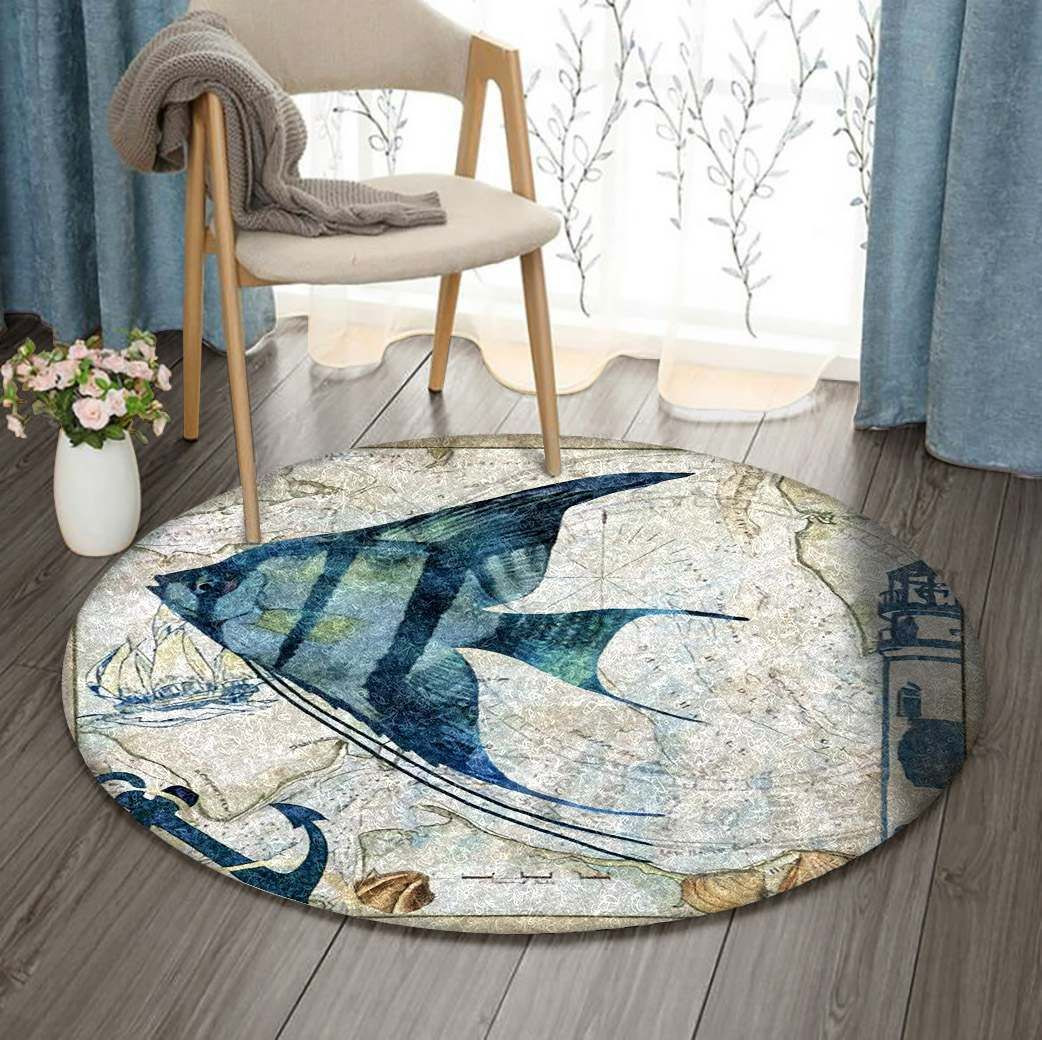Fish Round Rug Carpet Bedroom Livingroom Home Decor