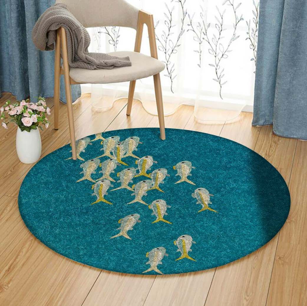 Fish Round Rug Carpet Bedroom Livingroom Home Decor