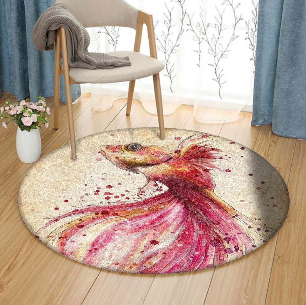 Fish Round Rug Carpet Bedroom Livingroom Home Decor