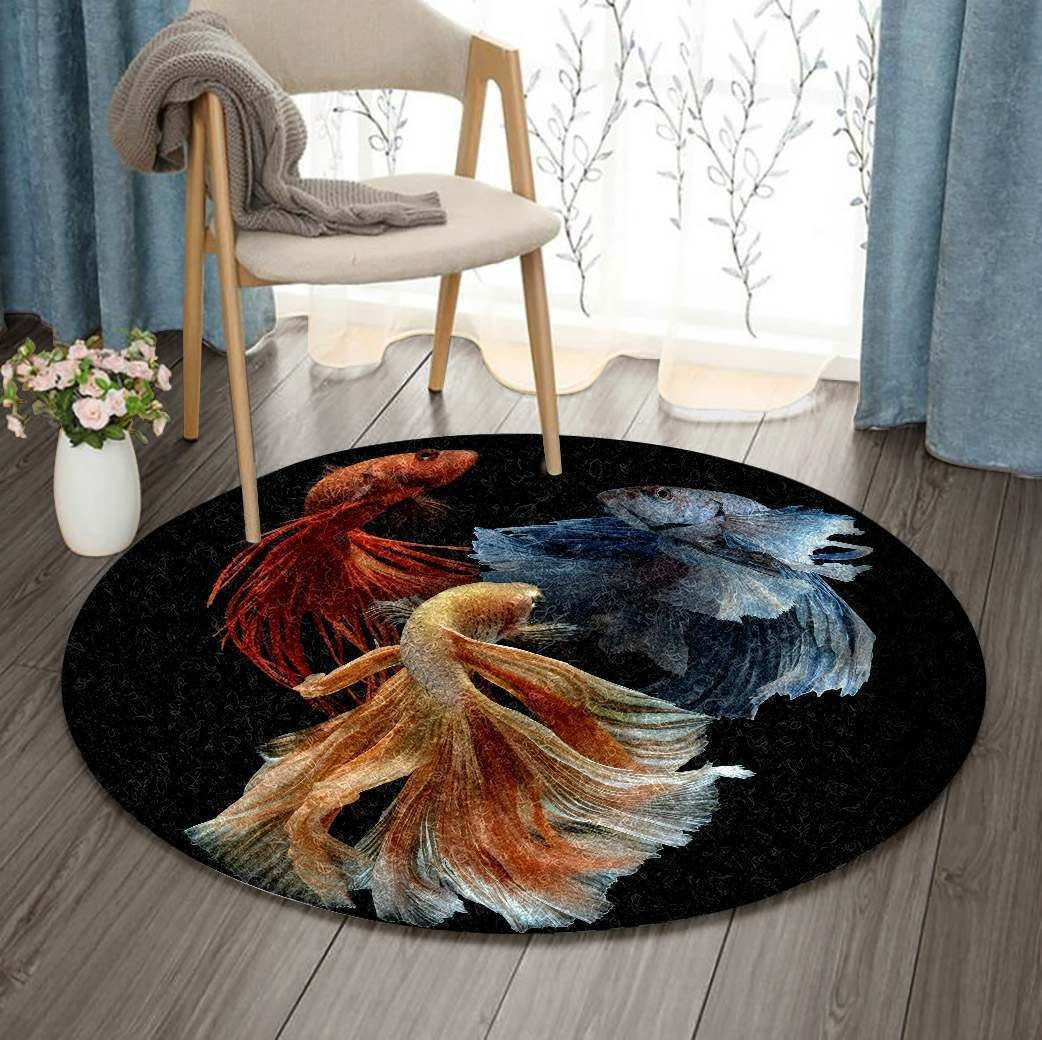 Fish Round Rug Carpet Bedroom Livingroom Home Decor