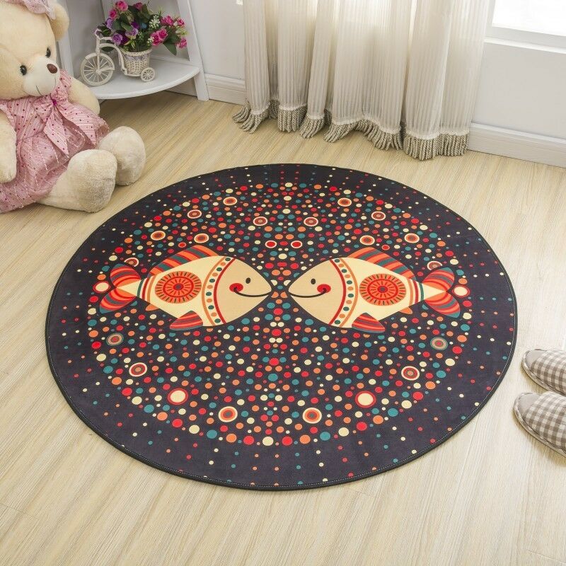 Fish Round Rug Carpet Bedroom Livingroom Home Decor