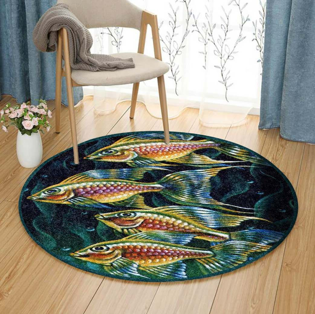 Fish Round Rug Carpet Bedroom Livingroom Home Decor