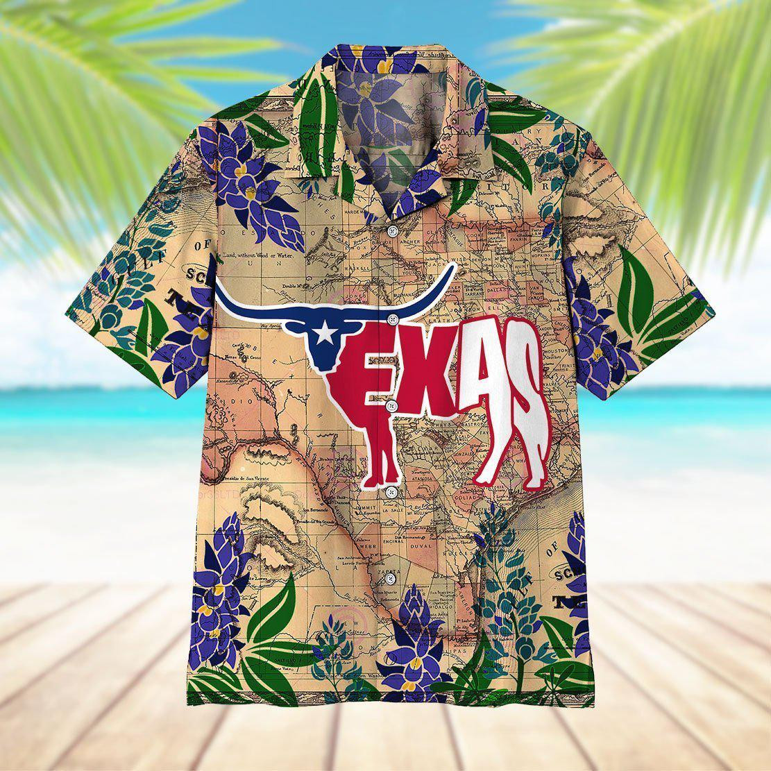 Fishing Hooked Texas Flag Personalized Hawaiian Shirt