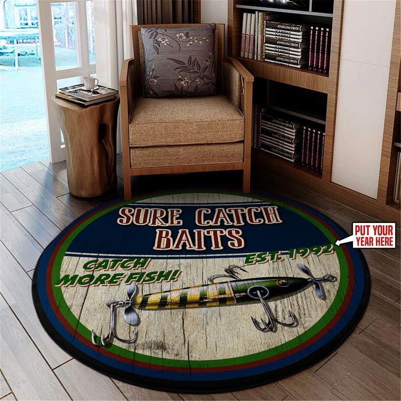 Fishing Living Room Round Rug Carpet Bedroom Livingroom Home Decor