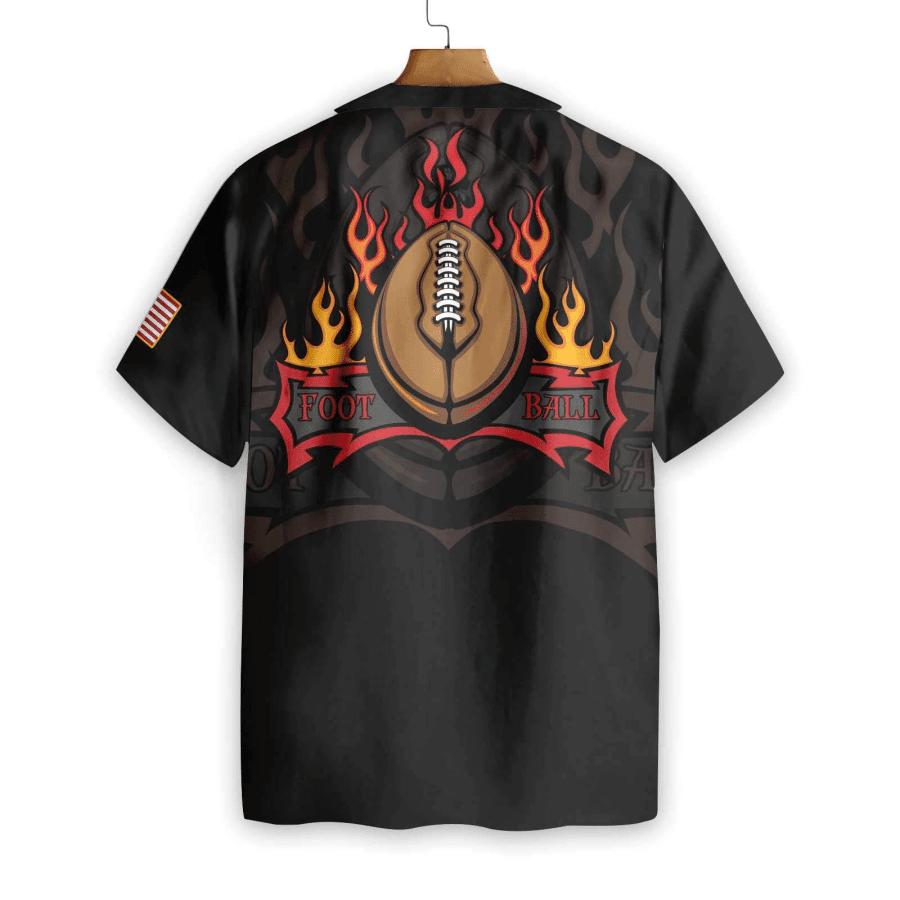 Flame Football Hawaiian Shirt