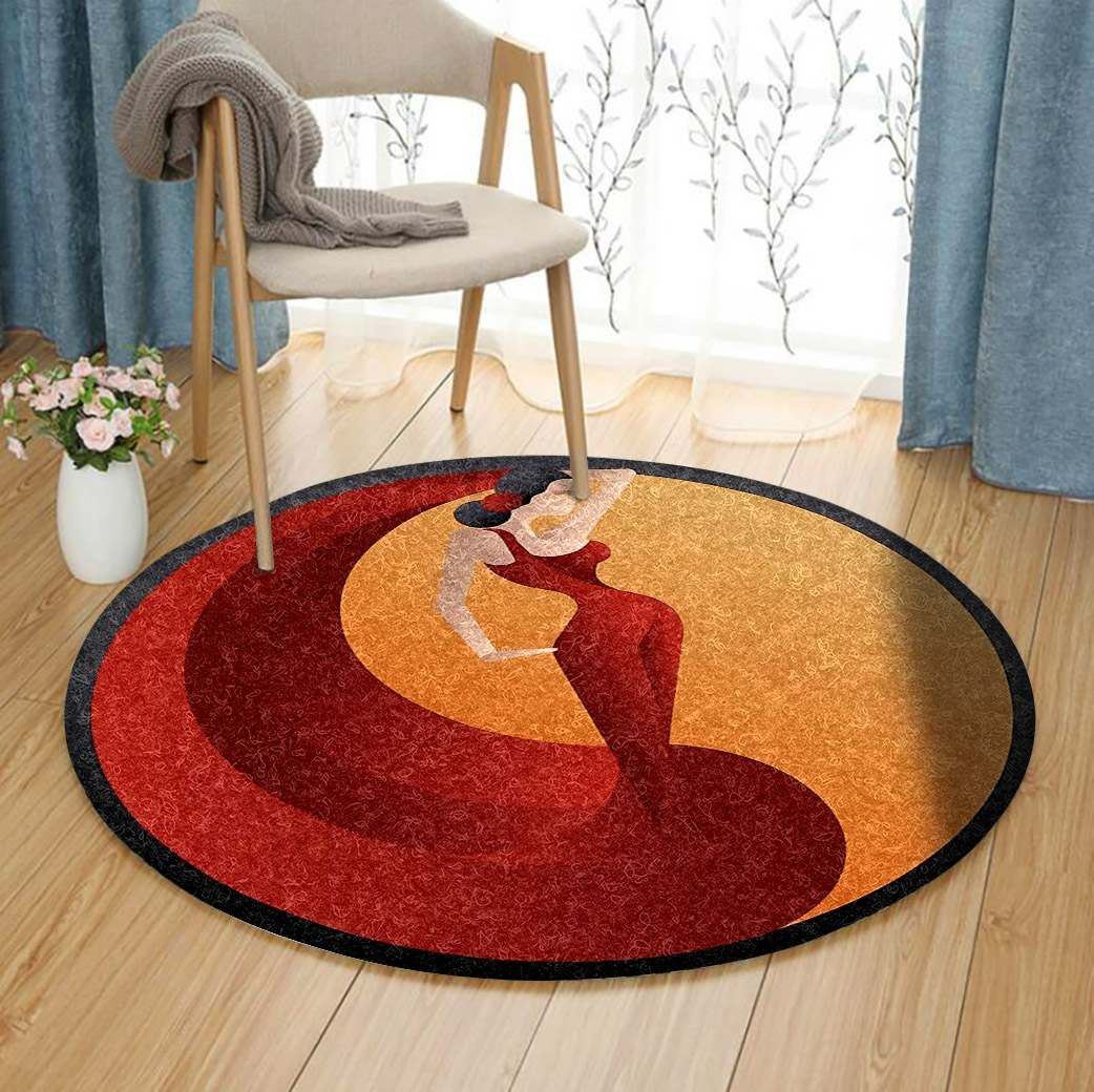 Flamenco Round Rug Carpet Bedroom Livingroom Home Decor