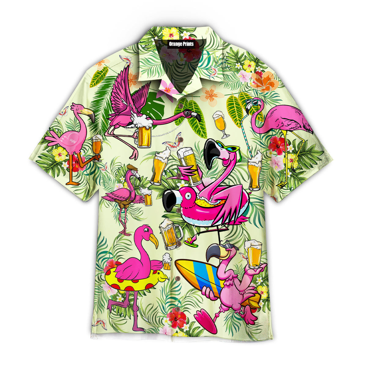 Flamigo Love Beer Tropical Hawaiian Shirt