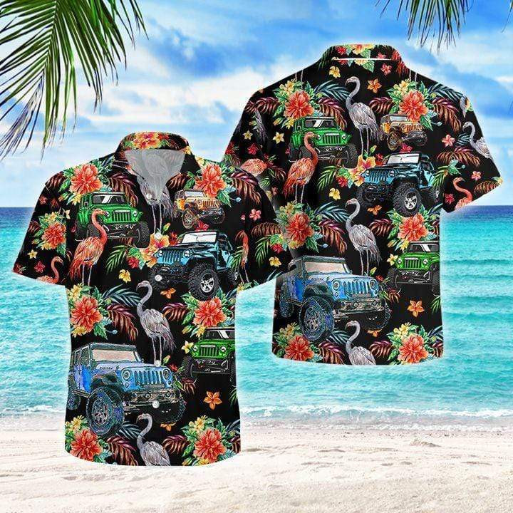 Flamingo In Summer Hawaiian Shirt