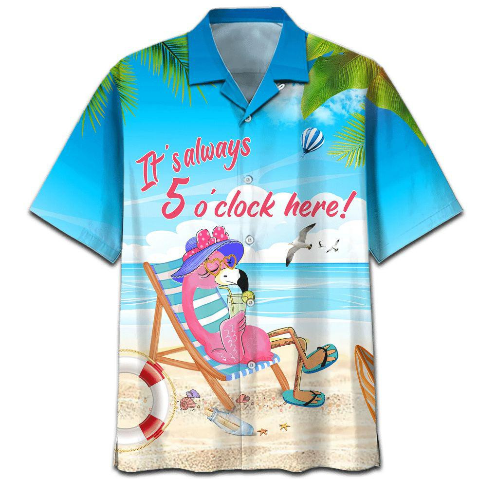 Flamingo Personalized Hawaiian Shirt