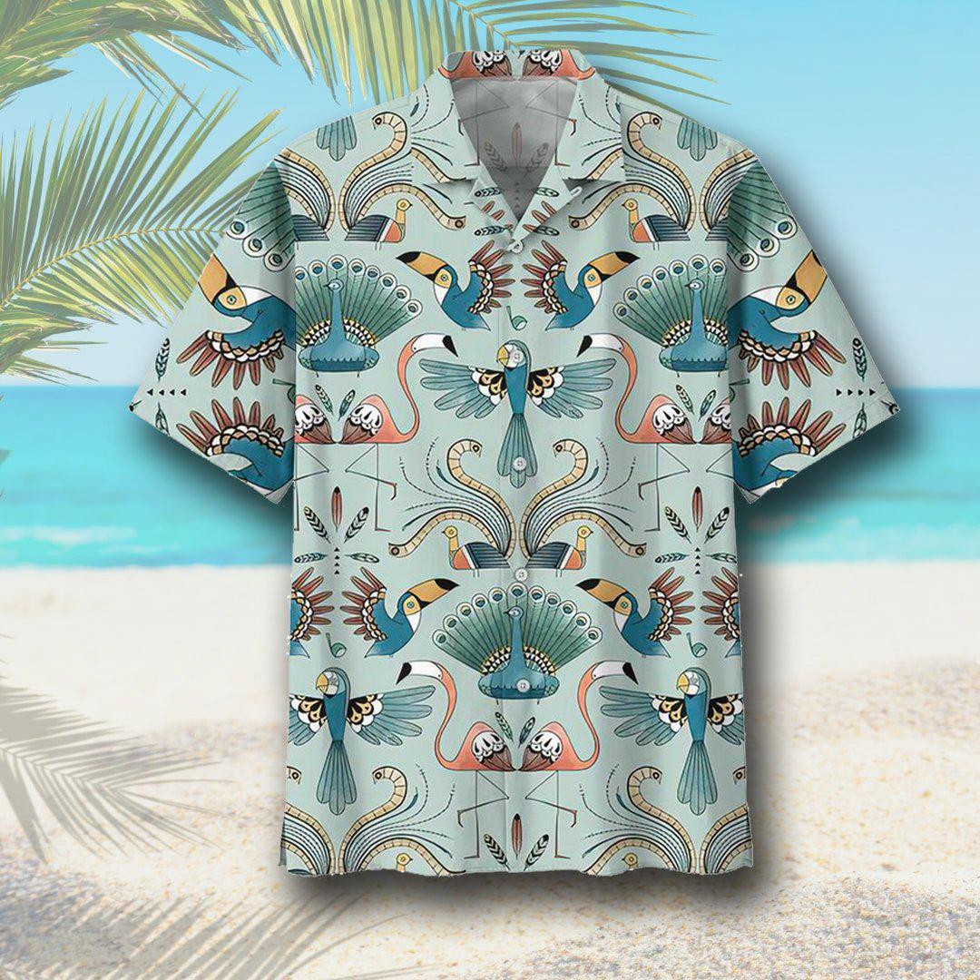 Flamingo Personalized Hawaiian Shirt