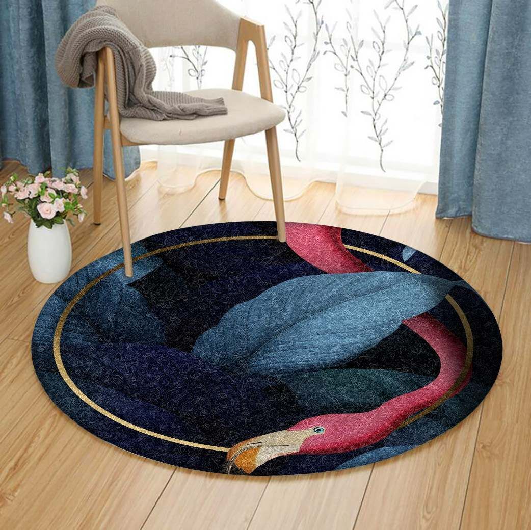 Flamingo Round Rug Carpet Bedroom Livingroom Home Decor