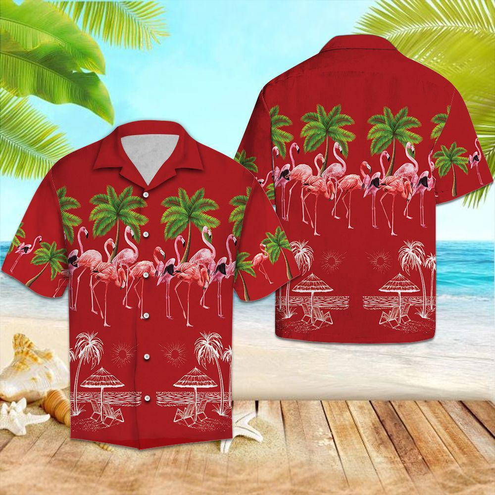 Flamingo Summer Hawaiian Shirt