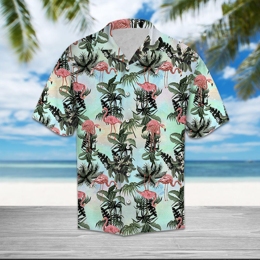 Flamingo Summer Hawaiian Shirt