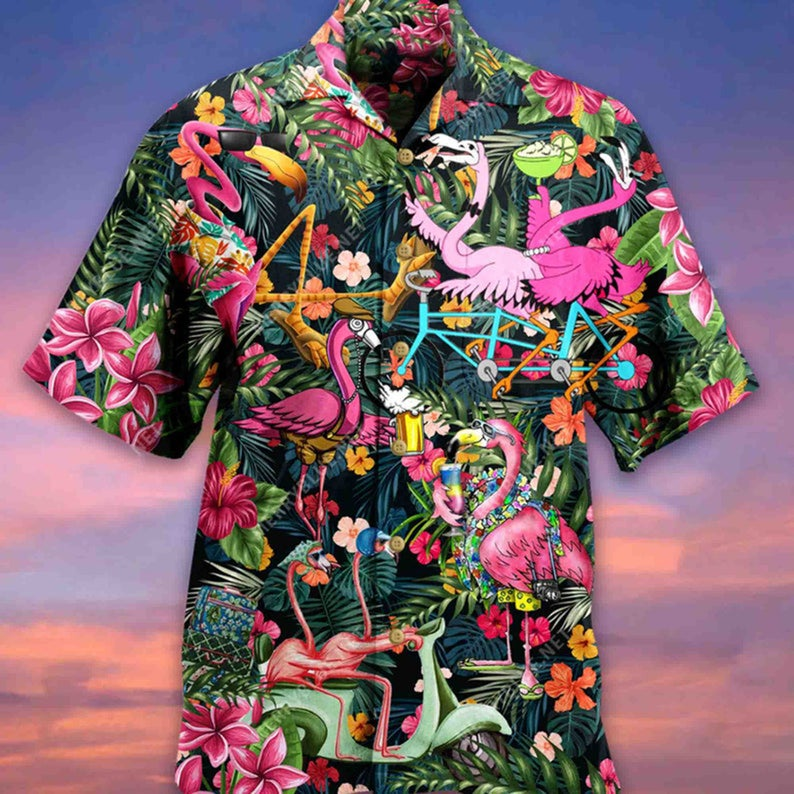 Flamingo Summer Tropical Hawaiian Shirt