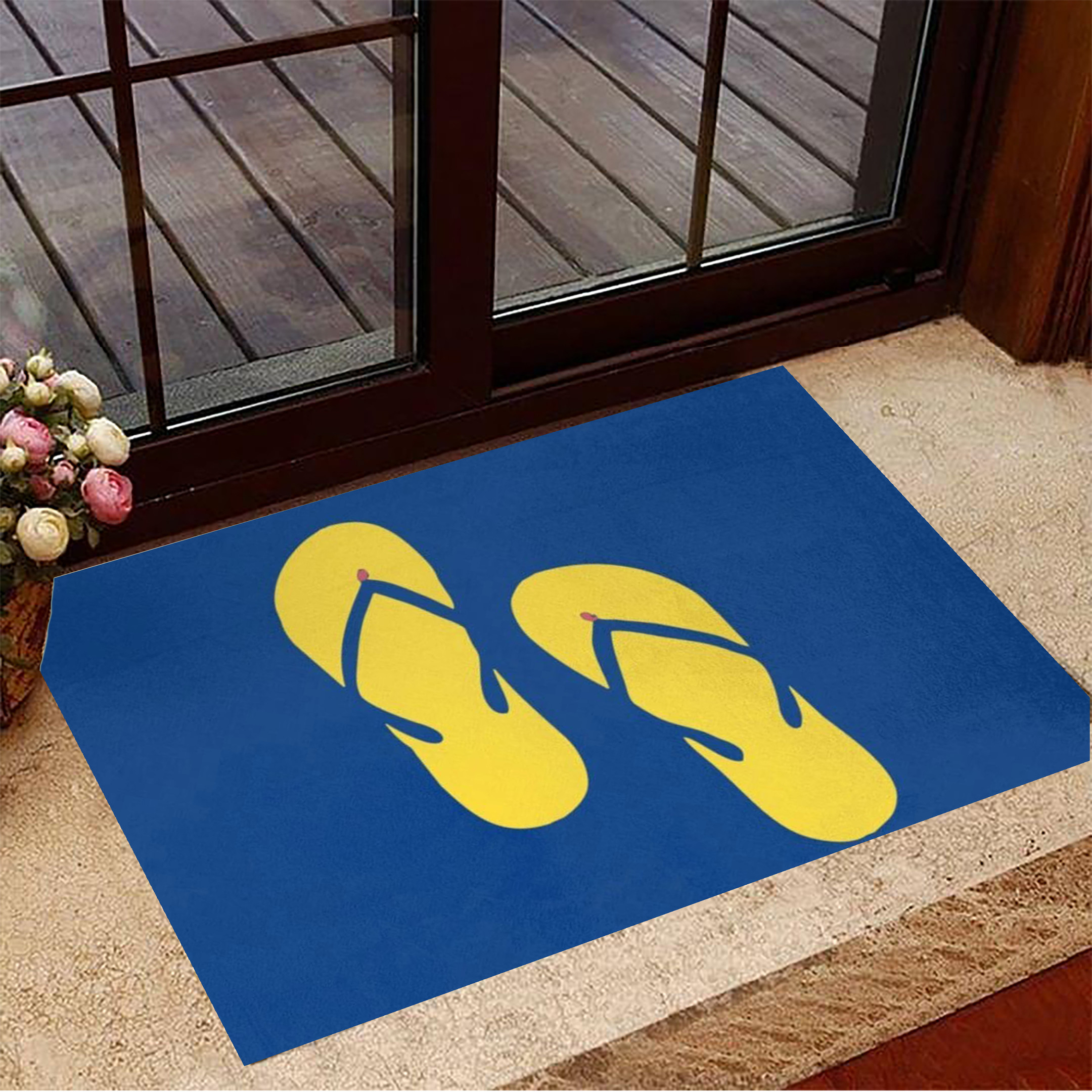 Flip Flop Rubber Doormat Summer Flip Flop Entry Mat For Front Door Ideas