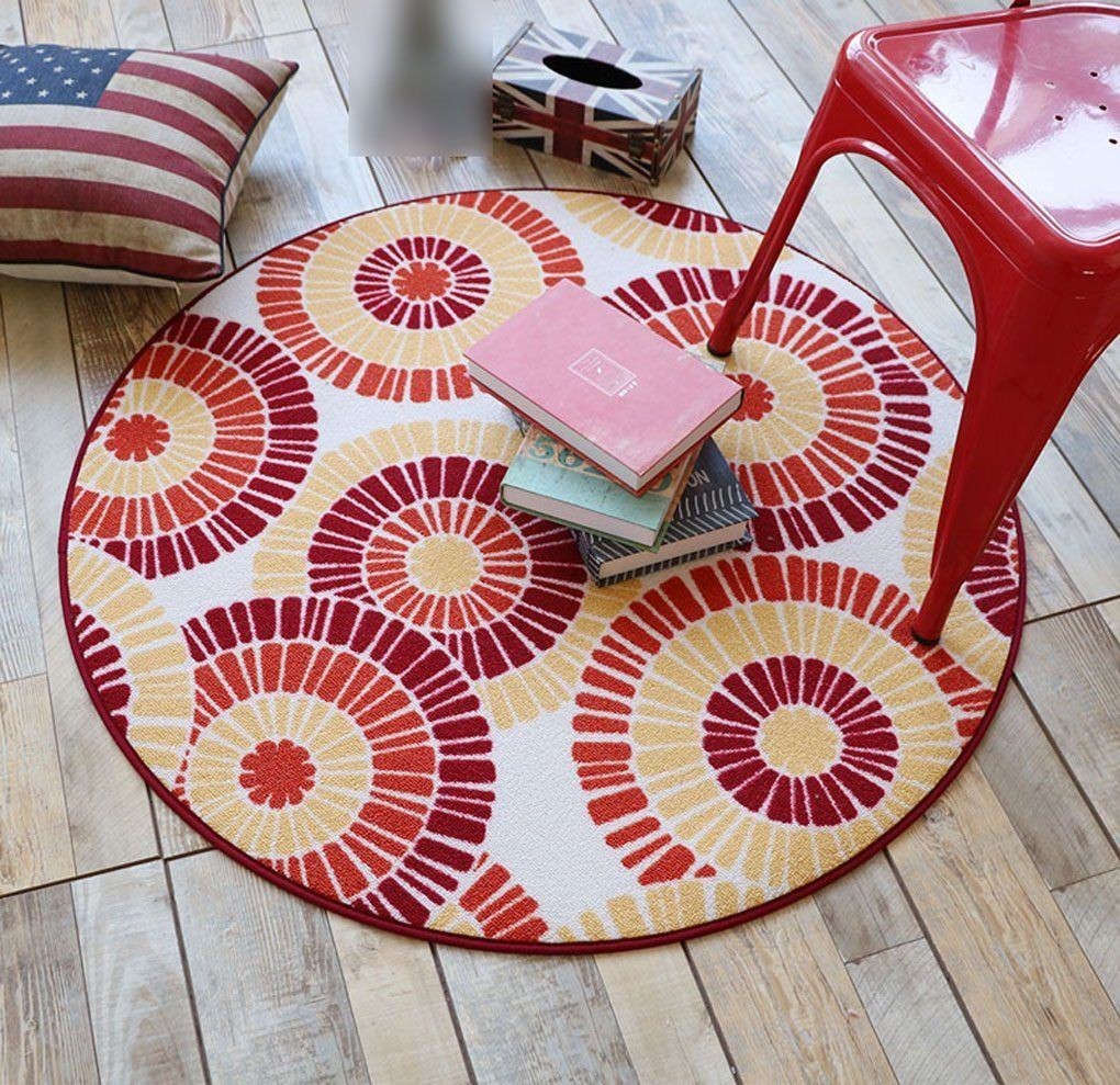 Flower Round Rug Carpet Bedroom Livingroom Home Decor