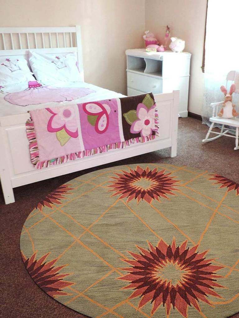 Flower Round Rug Carpet Bedroom Livingroom Home Decor