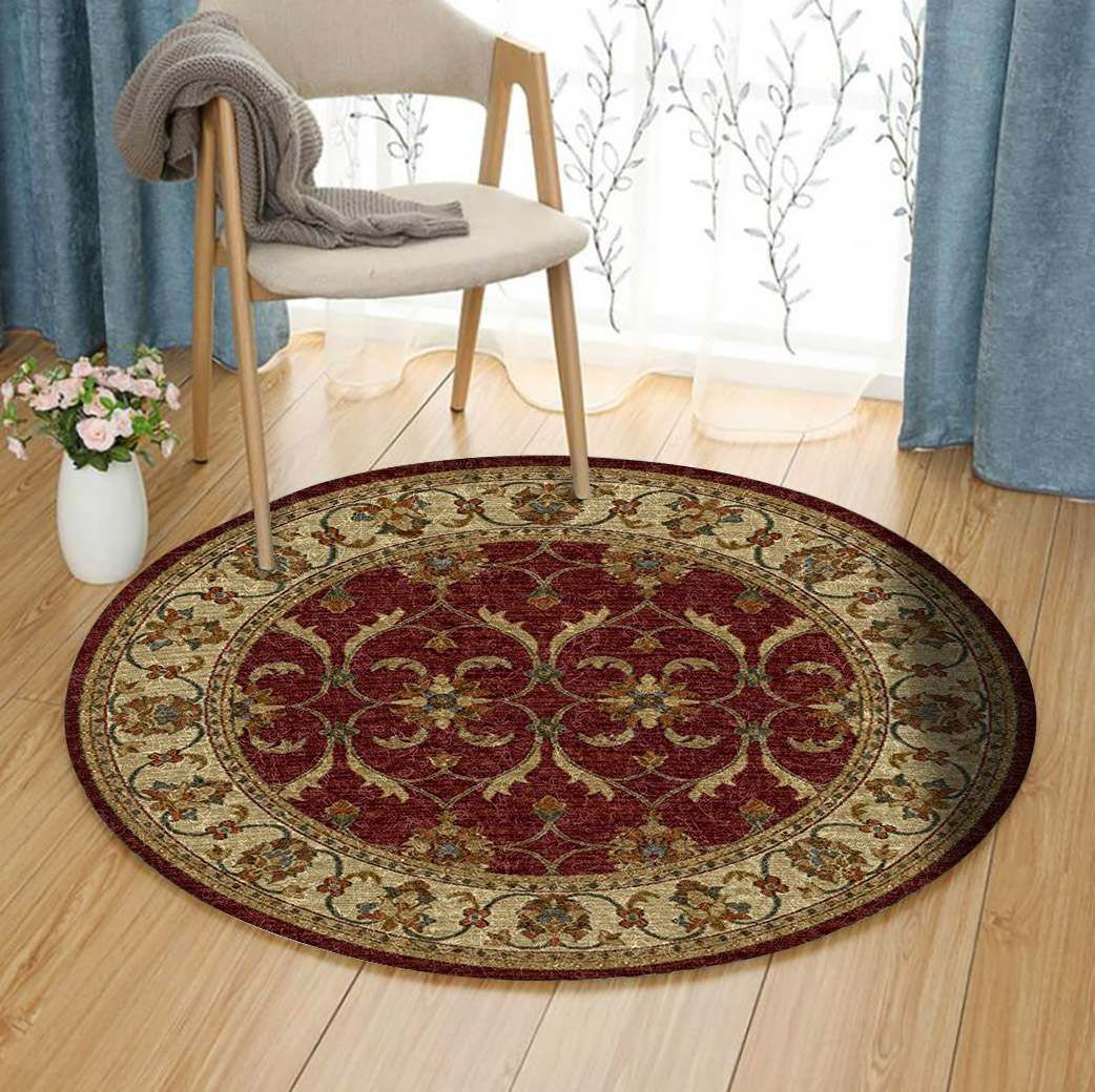 Flower Round Rug Carpet Bedroom Livingroom Home Decor